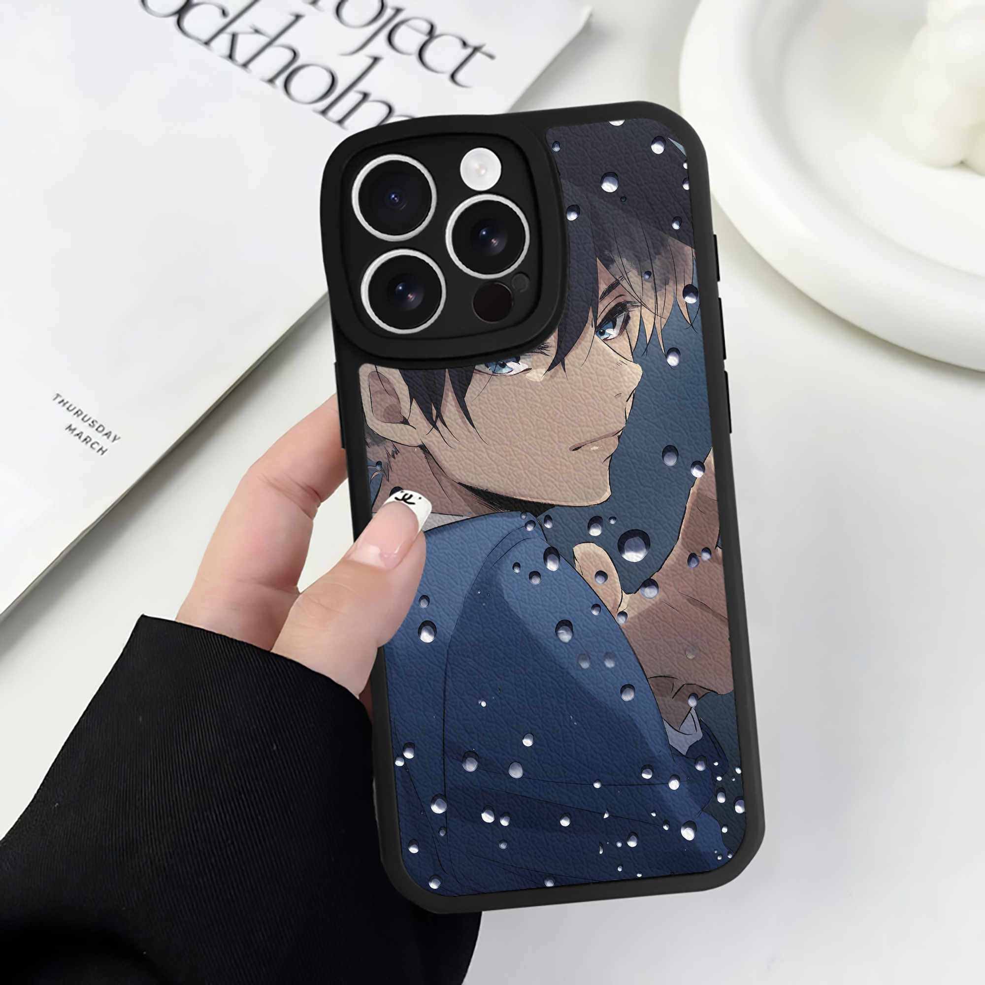 （画像用） 名探偵コナン Detective Conan 【iPhone 16シリーズ対応】シリコンスマホケース（レザー調） 材質：シリコン